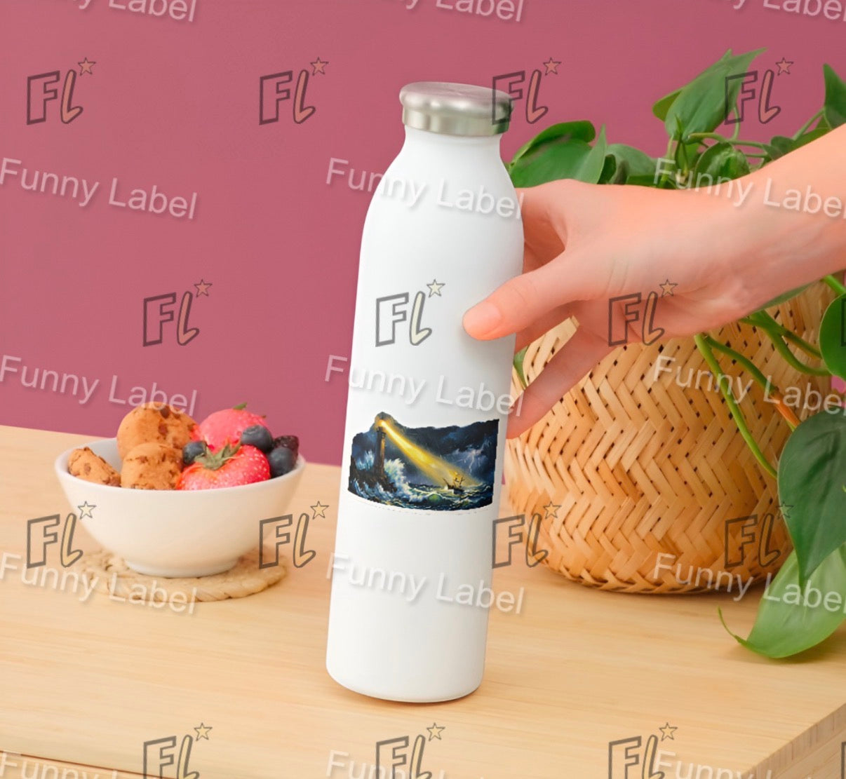 Guiding Light Glow-in-the-Dark Stormy Lighthouse Sticker