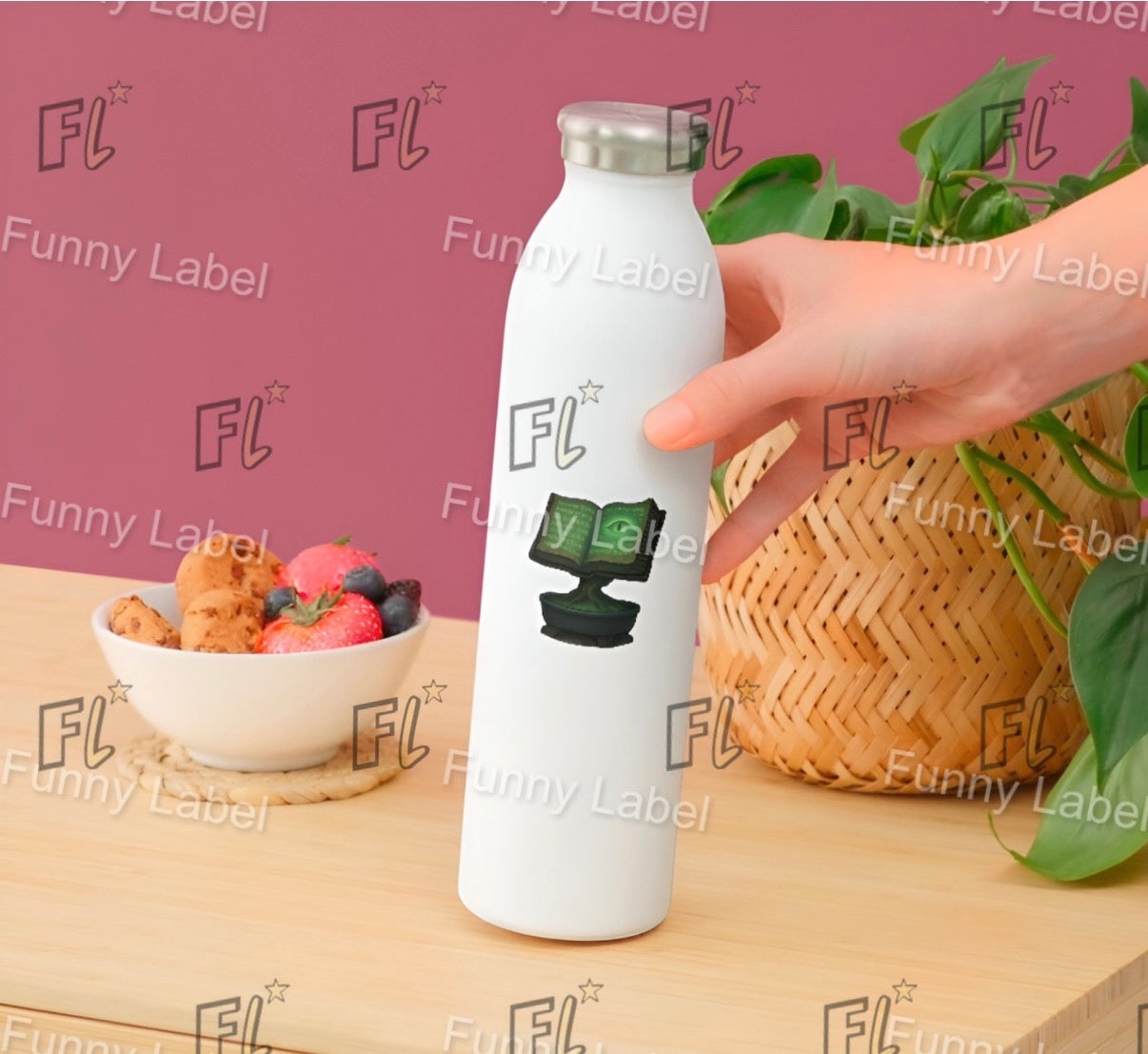 Enchanted Grimoire Glow-in-the-Dark Spellbook Sticker