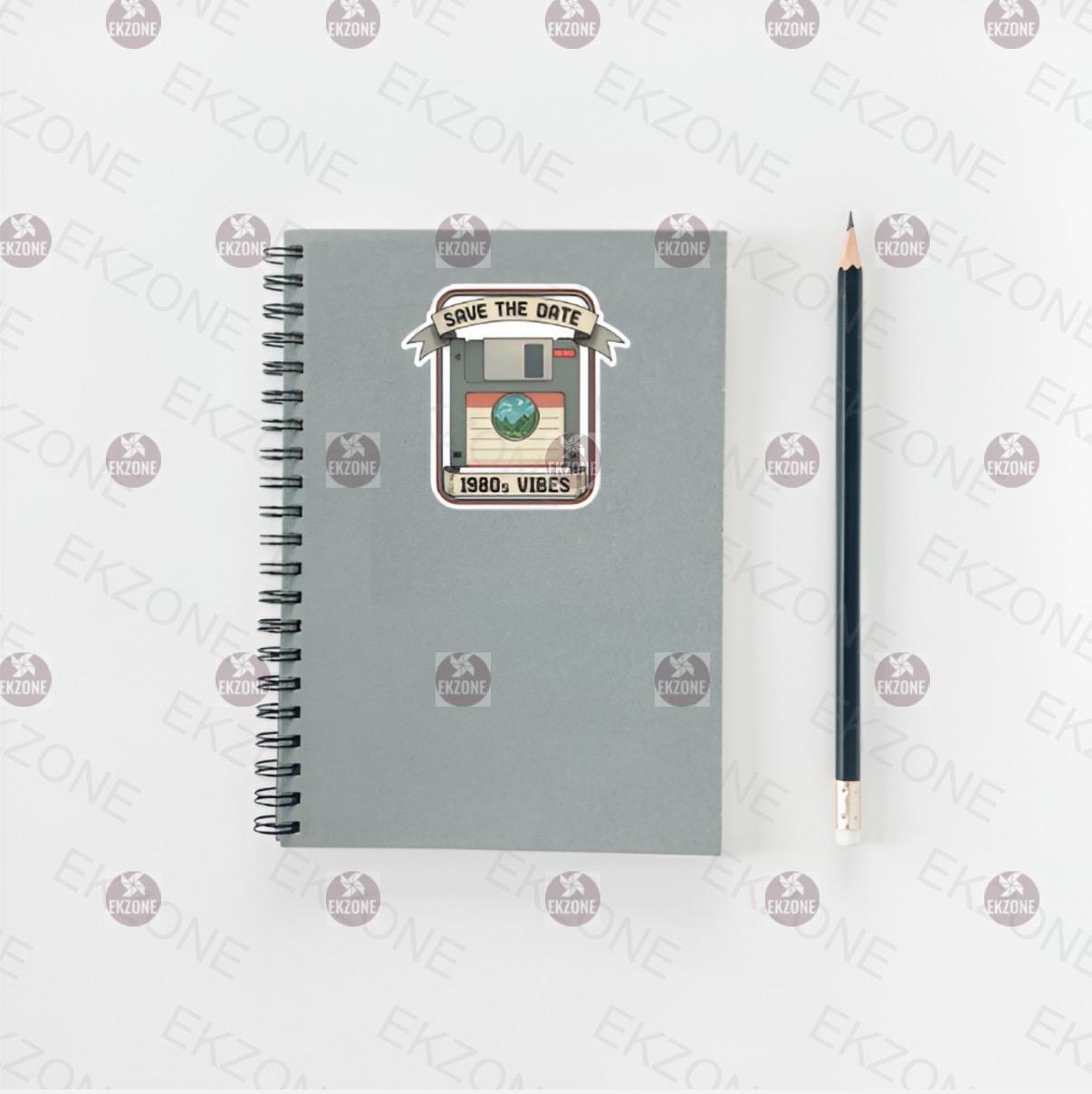 Save the Date Floppy Disk Sticker | Retro 80s Vibes Decal | Nostalgic Computer Art | Vintage Tech Vinyl | 80s Kid Gift | Computer Nerd