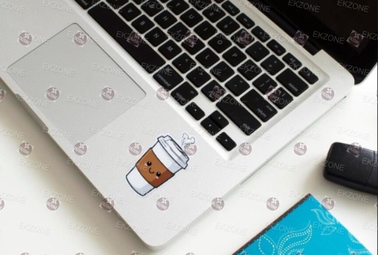 Cute Hot Coffee Sticker | Kawaii Take Out Cup Decal | Caffeine Lover Art | Morning Routine Vinyl | Coffee Enthusiast Gift | Cute Food Laptop