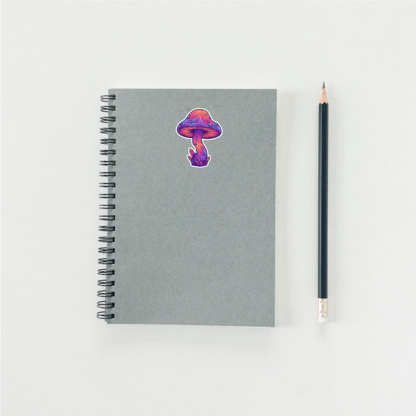 Psychedelic Mushroom Sticker | Magical Crystal Decal | Fantasy Fungi Art | Mystical Plant Vinyl | Spiritual Gift | Vibrant Mushroom Laptop