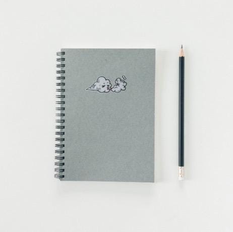 Smoking Cloud Sticker | Funny Pot Head Decal | Stoner Humor Art | 420 Friendly Vinyl | Smoke Cloud Gift | Quirky Cartoon Laptop