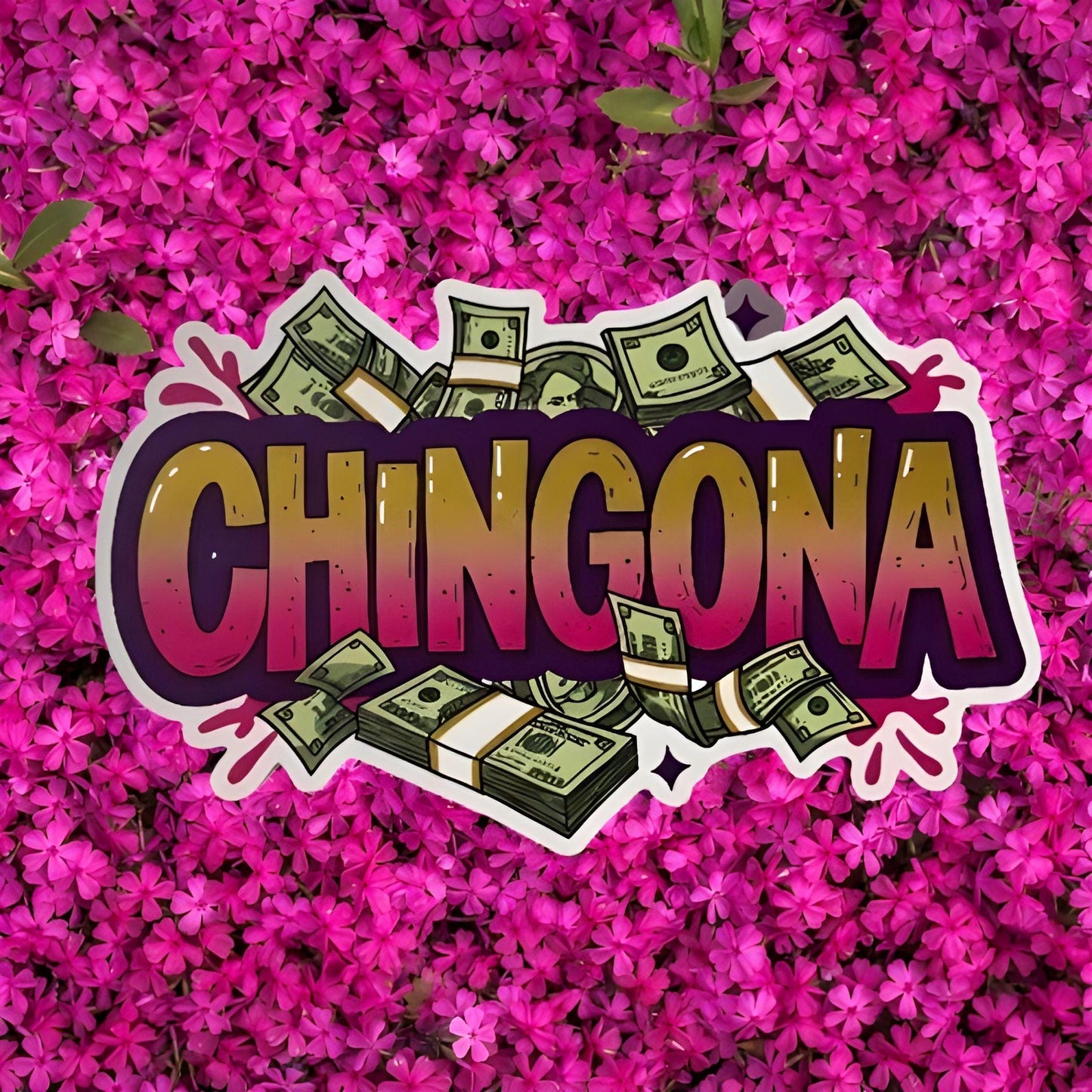 Chingona Sticker - Latina Boss Babe Money Decal - Empowerment Vinyl Sticker - Chingona AF Sticker - Badass Latina Boss Decal - Money Success