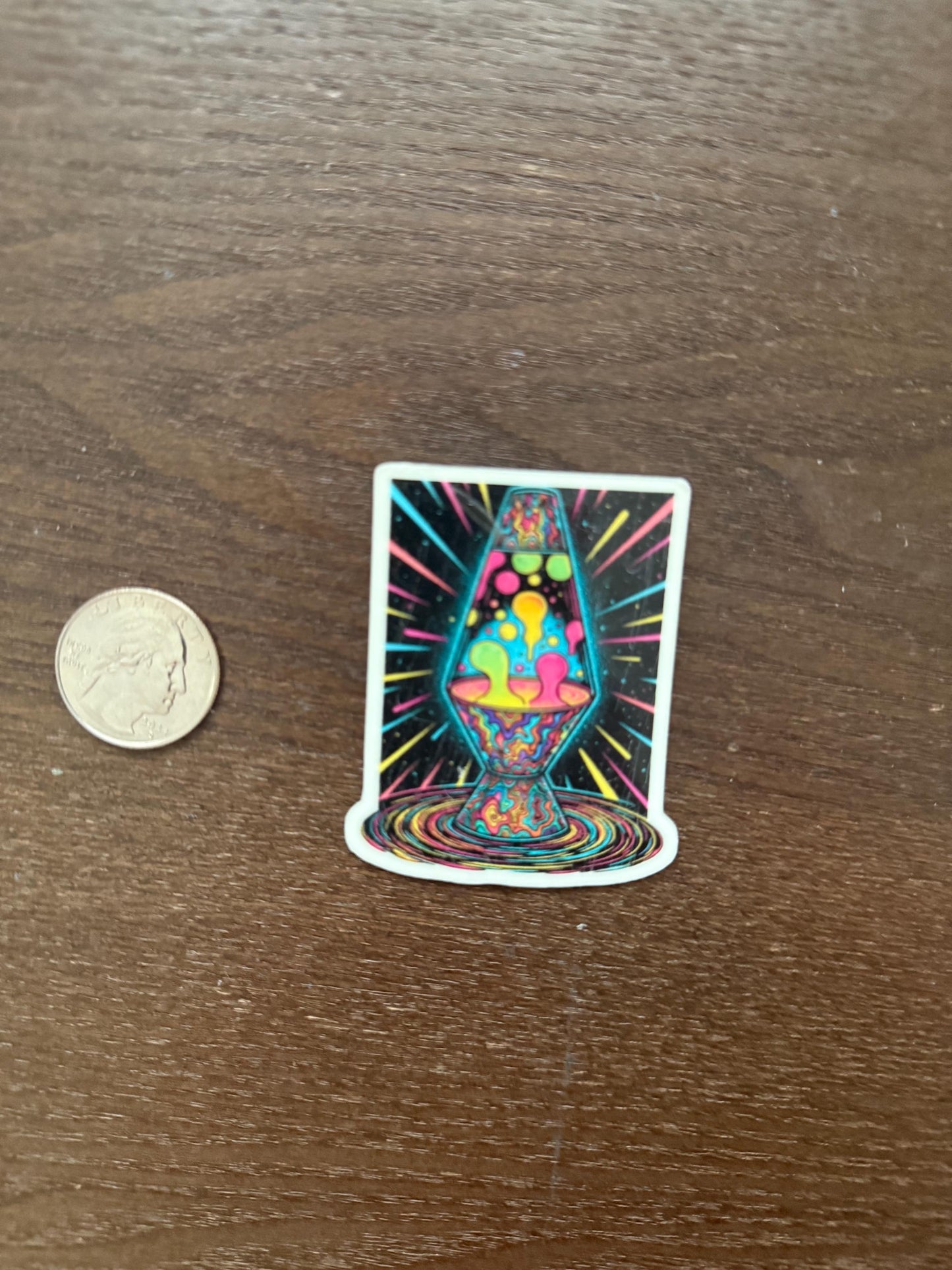 Glow in the Dark Lava Lamp Sticker | Psychedelic Retro Decal | Trippy Hippie Art | 70s Vibe Light Sticker | UV Reactive Vinyl|Laptop Sticker