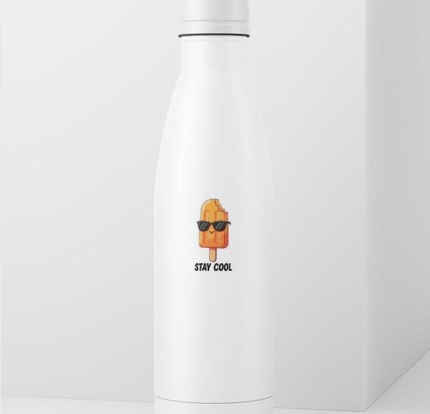 Stay Cool Popsicle Sticker | Funny Summer Vibe Decal | Sunglasses Ice Pop Art | Cool Food Vinyl | Sweet Treat Laptop Sticker | Water Bottle