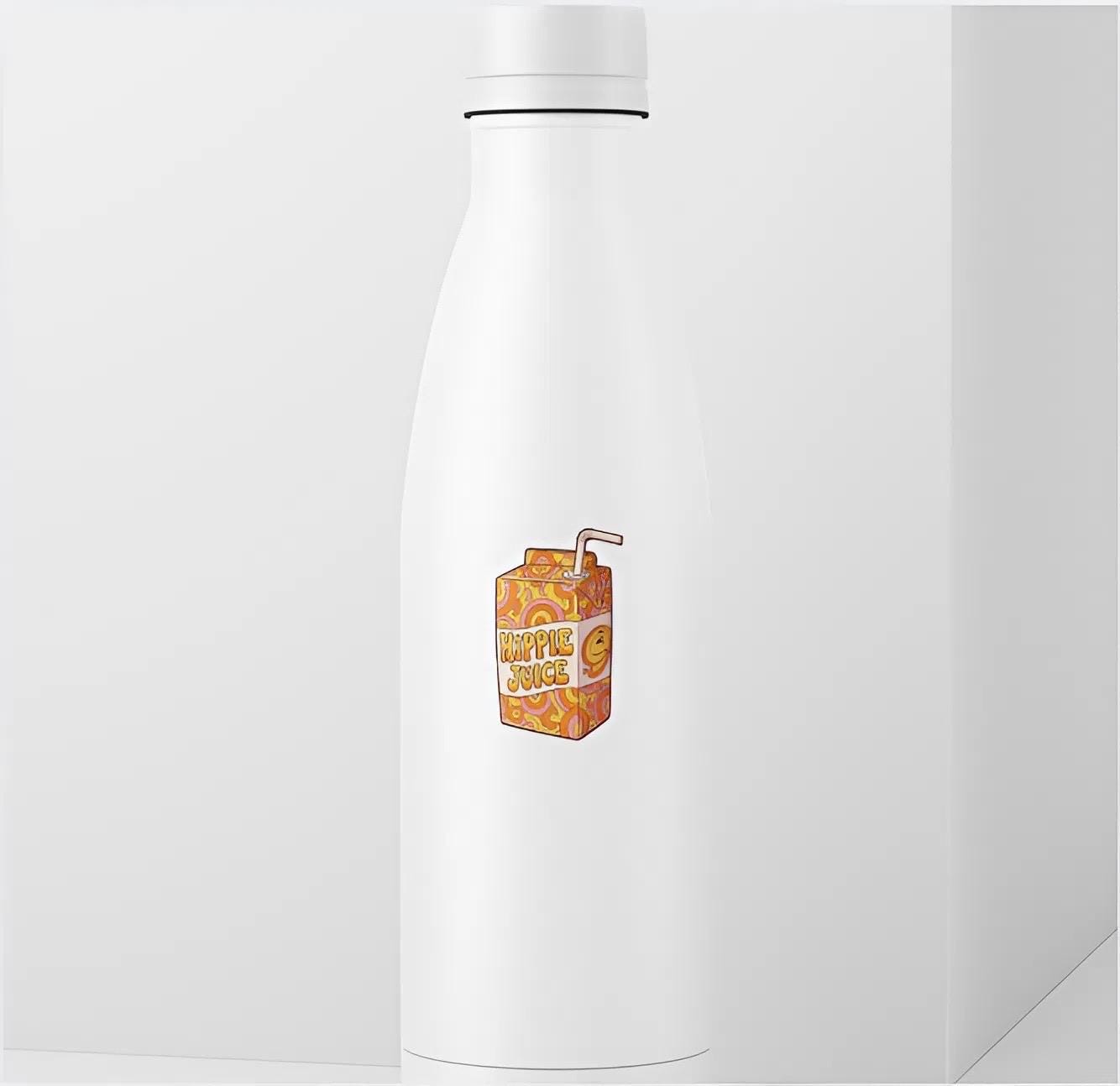 Hippie Juice Retro Juice Box Sticker | Groovy 60s 70s Decal | Psychedelic Art | Peace Love Vinyl | Vintage Aesthetic Laptop Sticker |