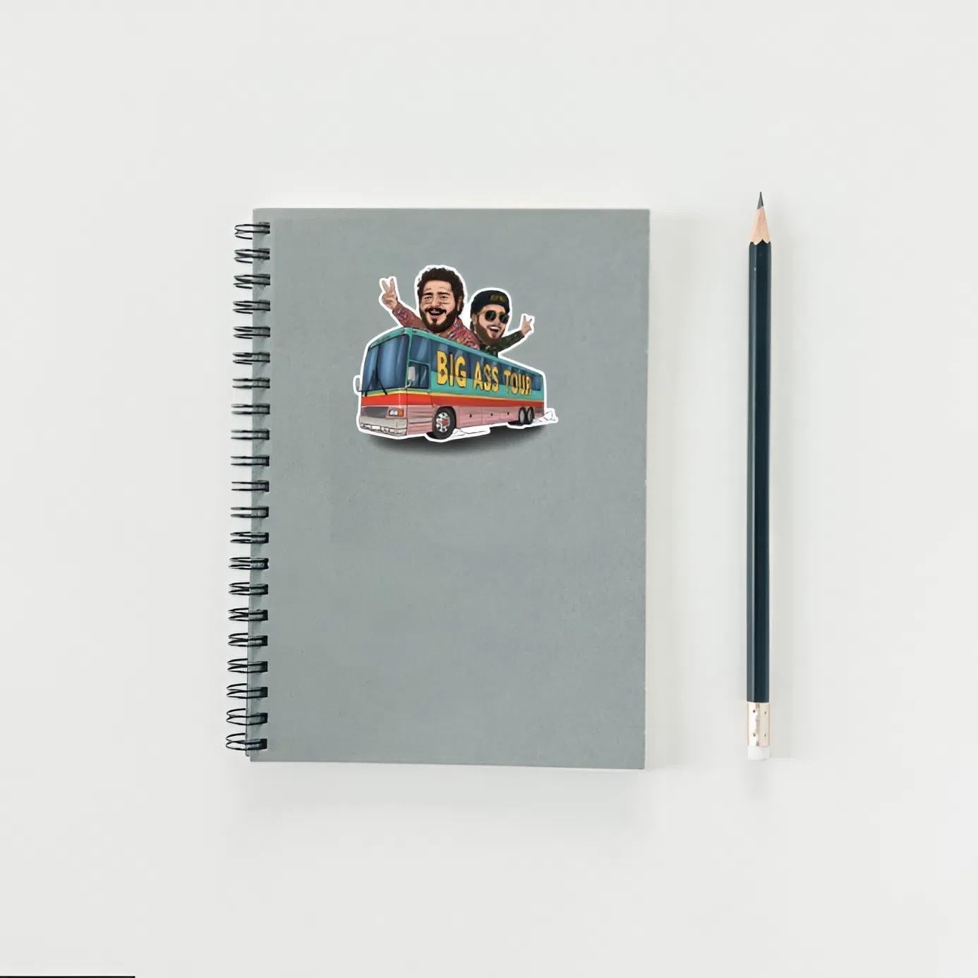 Post Malone Jelly Roll Tour Bus Sticker | "BIG ASS TOUR" Decal | Country Rap Concert Art | Music Fan Vinyl | Posty Jelly Roll Gift |