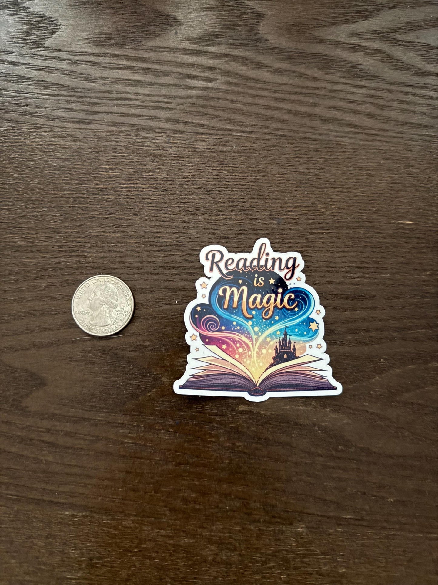 Reading is Magic Castle Book Sticker | Fantasy Reader Decal | Enchanted Library Art | Fairytale Vinyl | Bookworm Gift | Magical Kingdom
