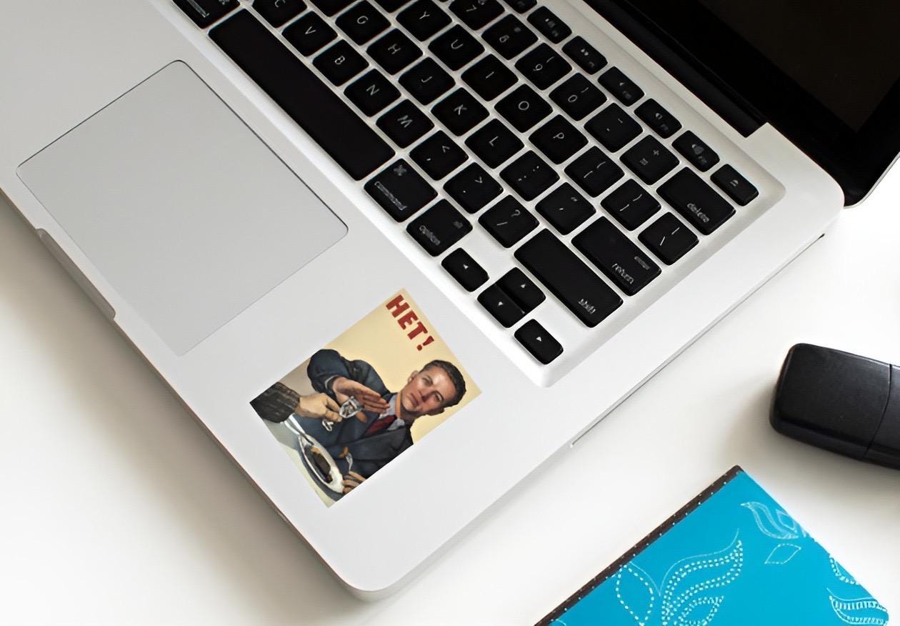 HET! No! Soviet Propaganda Sticker | Vintage Anti-Alcohol Decal | Historical Art | Cold War Era Vinyl | Russian Poster Art | Russia