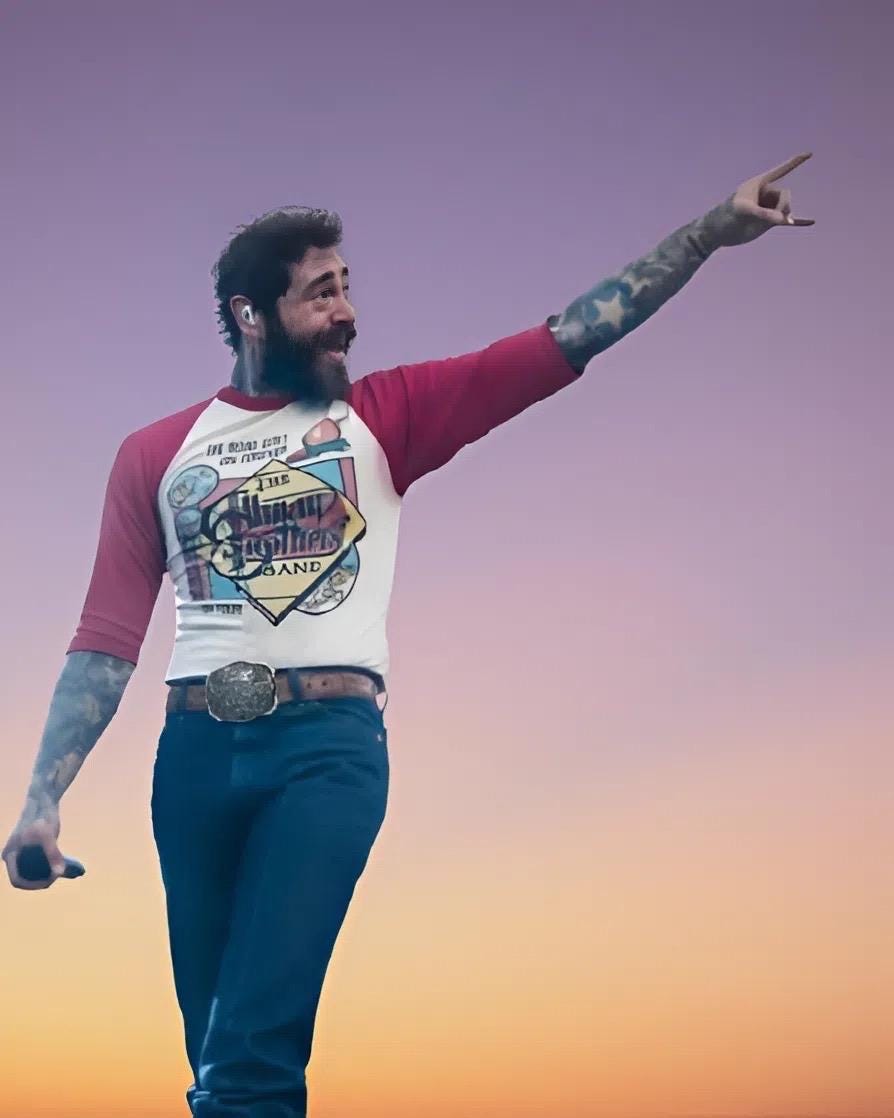 Post Malone Concert Sticker | Posty Fan Gift | Rapper Pop Star Art | Music Fan Gift | Posty Pointing Vinyl | Posty Rock Star | Celebrity