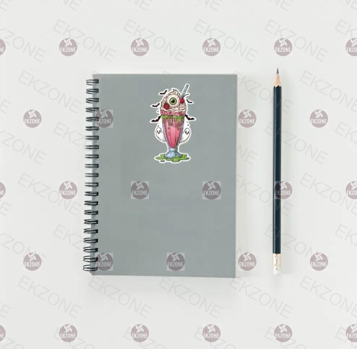 Spooky Milkshake Sticker | Halloween Food Decal | Creepy Cute Drink Art | Ghost Bat Vinyl | Spooky Season Gift | Horror Milkshake Laptop