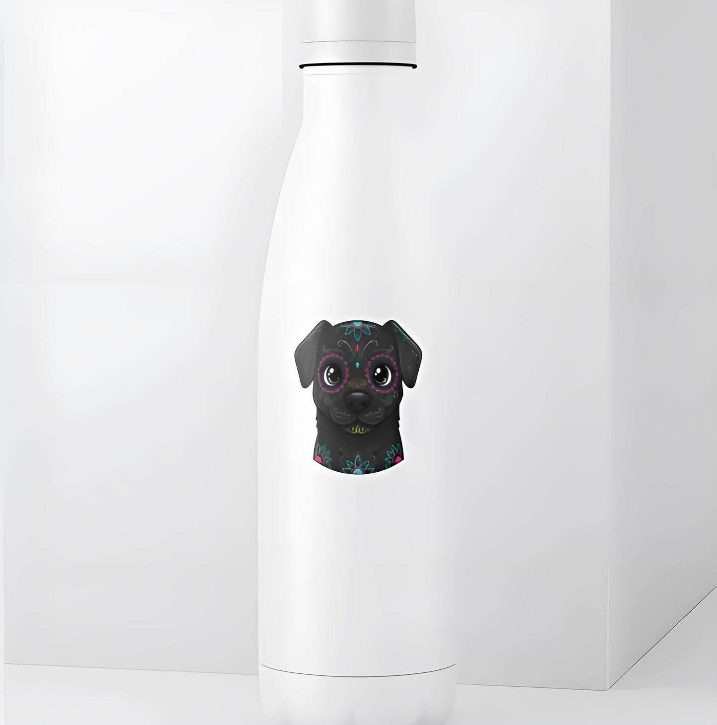 Sugar Skull Dog Sticker | Día de los Muertos Pet Decal | Calavera Dog Art | Black Dog Vinyl | Colorful Day of Dead Gift | Dante from Coco