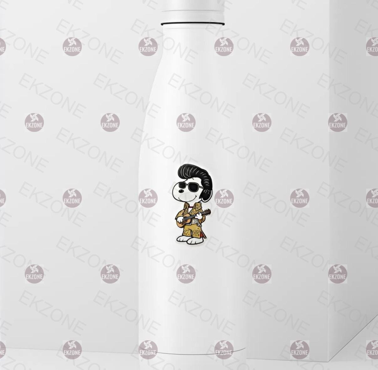 Holographic Snoopy Elvis Sticker | Dazzling Rock & Roll King Decal | Shiny Music Legend Art | Peanuts Presley Vinyl | Concert Fan Gift |