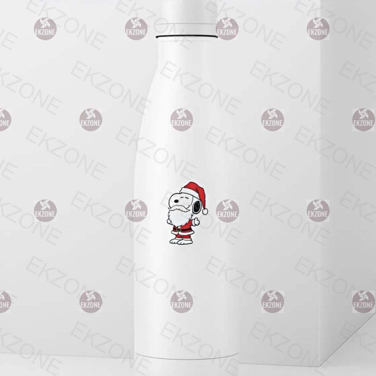 Snoopy Santa Claus Sticker | Peanuts Christmas Decal | Cute Holiday Art | Festive Dog Vinyl | Santa Hat Beard Gift | Nostalgic Winter Decor