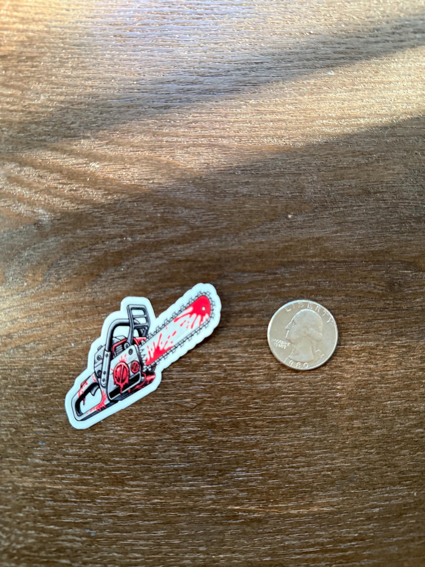 Bloody Chainsaw Sticker | Horror Movie Decal | Spooky Season Art | Chainsaw Massacre Vinyl | Halloween Gore Fan Gift | Edgy Horror Laptop