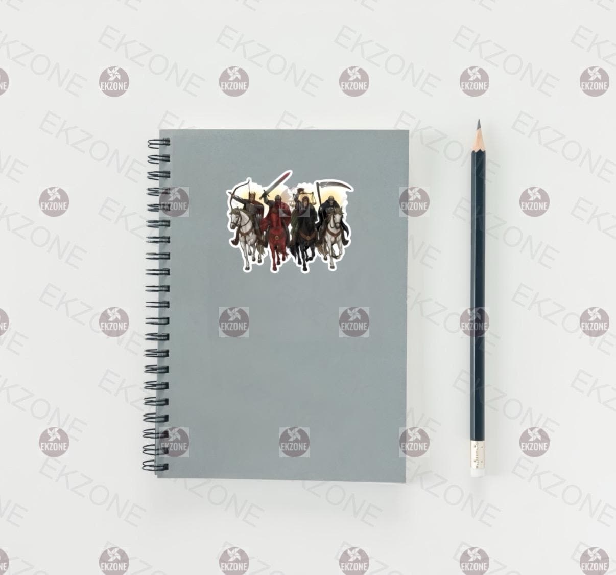 Four Horsemen Apocalypse Sticker | Biblical Prophecy Decal | Fantasy Rider Art | Pestilence War Famine Death Vinyl | Gothic End Times Gift