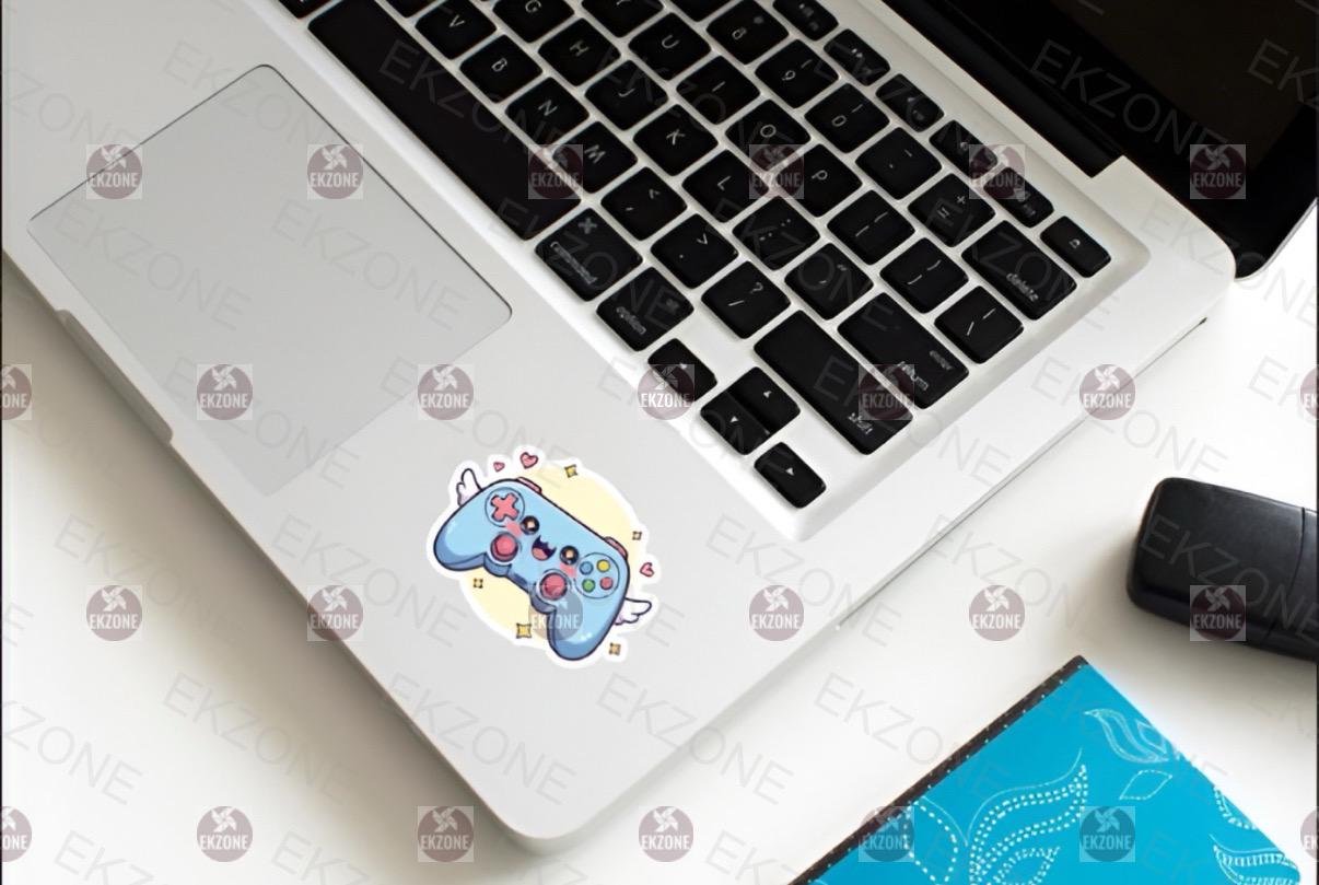 Cute Gaming Controller Sticker | Kawaii Gamer Decal | Video Game Art | Winged Joypad Vinyl | Gamer Gift | Console Gaming Laptop Sticker