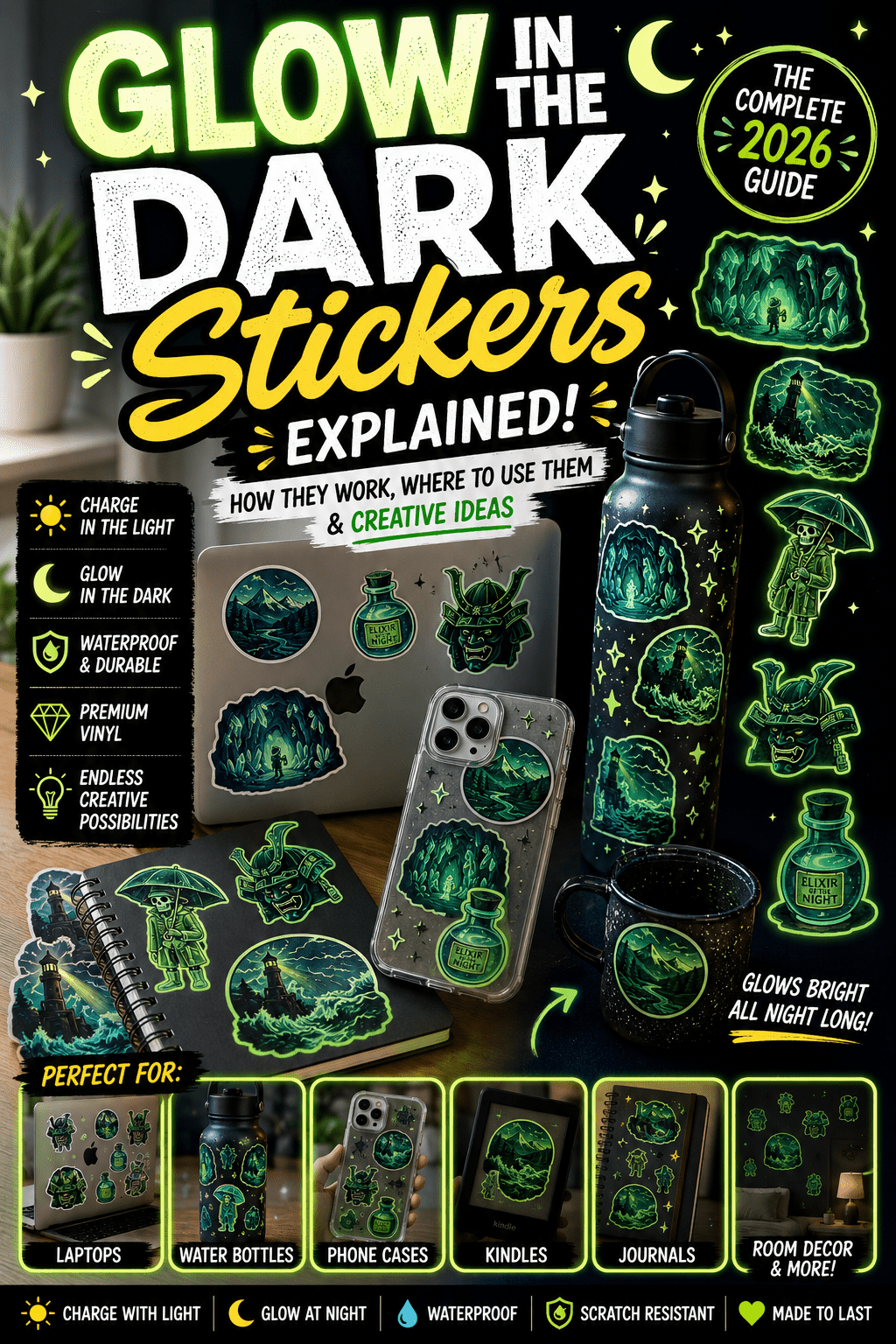 Glow-in-the-Dark Stickers Explained: How They Work, Where to Use Them & Creative Ideas (2026 Guide)