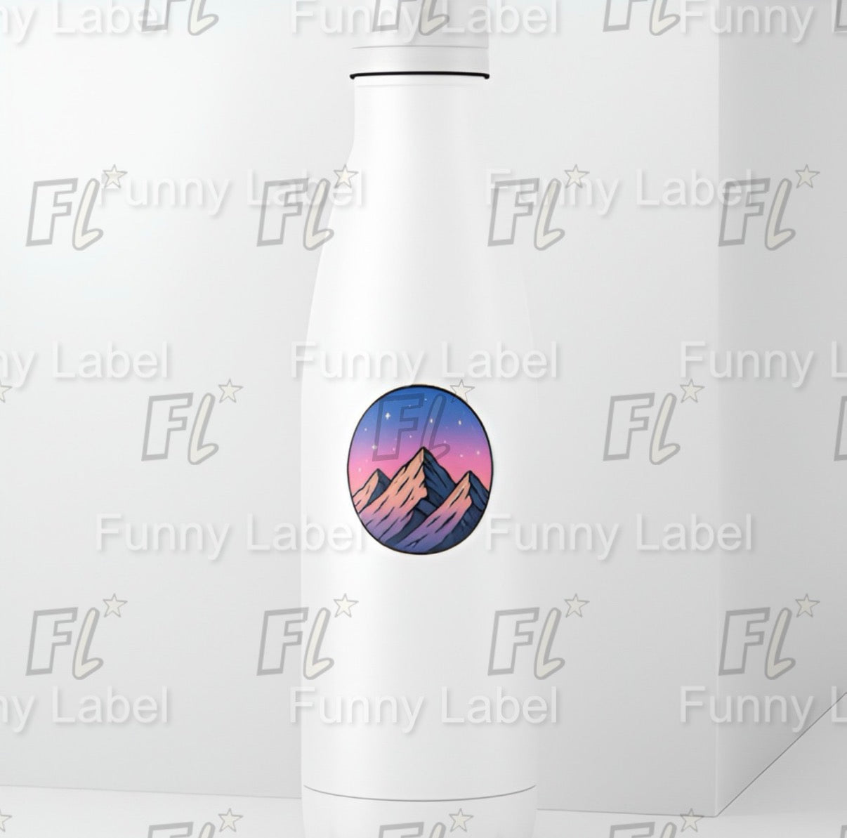 Holographic Twilight Peaks Sticker - Starry Mountain Edition