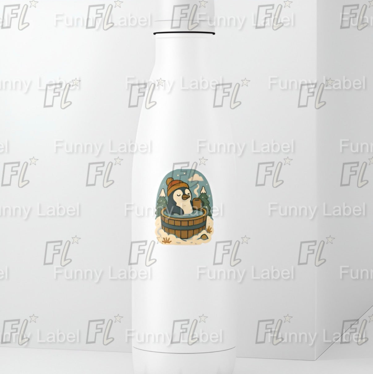 Holographic Cozy Penguin Sticker - Winter Spa Edition