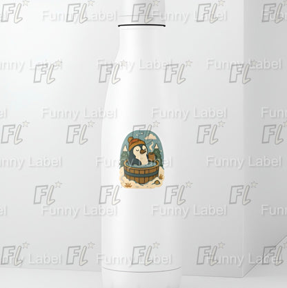 Holographic Cozy Penguin Sticker - Winter Spa Edition