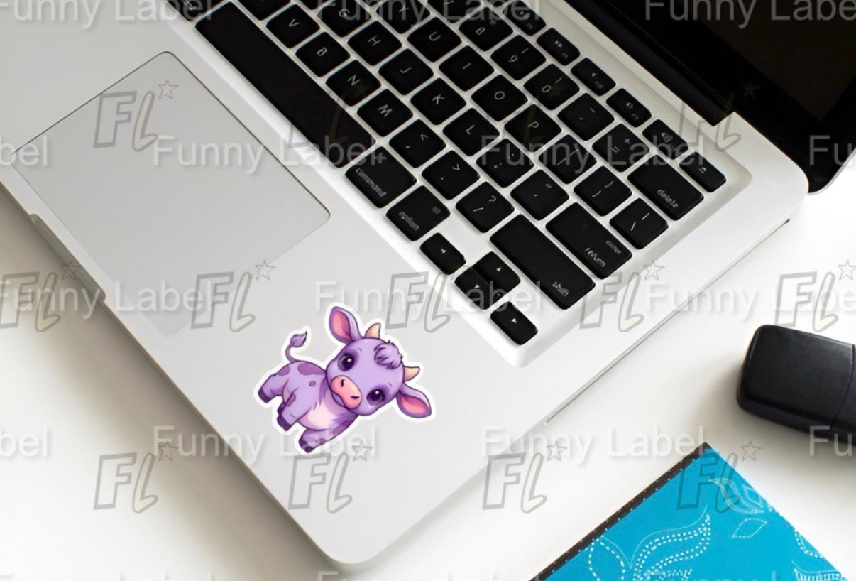 Purple Cow Sticker
