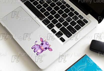 Purple Cow Sticker
