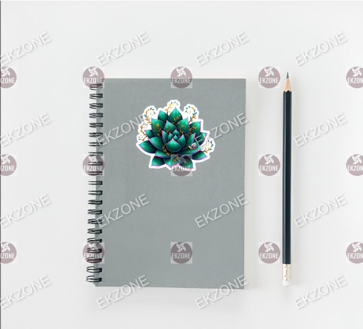 Glow in Dark Magical Lily Sticker | Enchanted Flower Decal | Mystical Lotus Art | Luminous Botanical Vinyl | UV Reactive Plant Gift