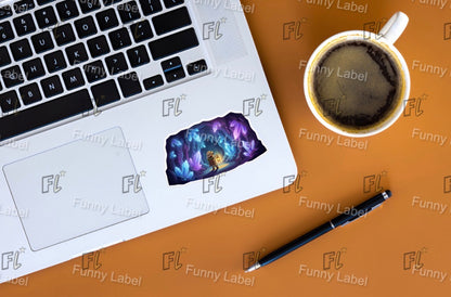 Crystal Cave Explorer Glow-in-the-Dark Adventure Sticker