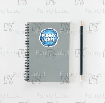 Funny Winter Label Sticker – Christmas Snowflake Vinyl Die-Cut