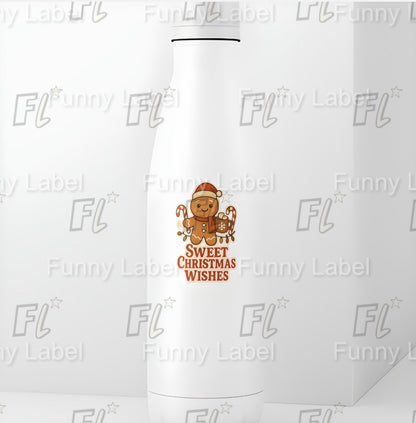 Holographic "Sweet Christmas Wishes" Gingerbread Sticker