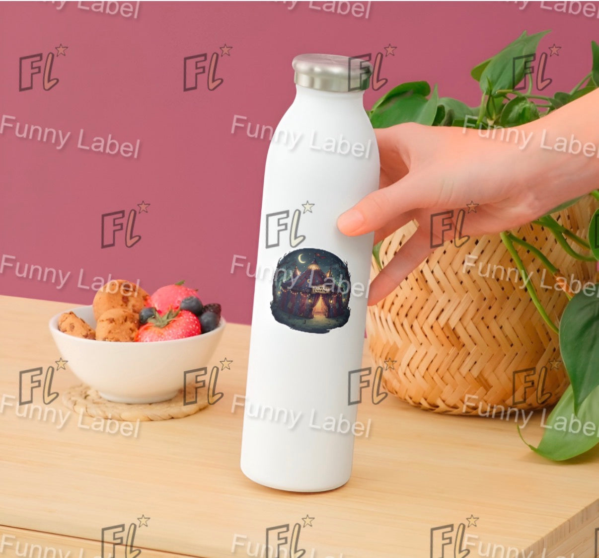 Midnight Carnival Glow-in-the-Dark Vintage Circus Sticker