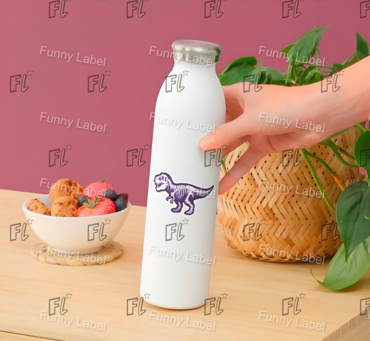 Rad Rex Glow-in-the-Dark Skeleton Dinosaur Sticker