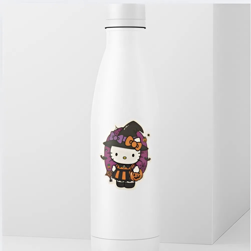 Hello Kitty Witch Halloween Sticker | Cute Spooky Decal | Sanrio Fan Art | Pumpkin Trick or Treat Vinyl | Fall Decor Gift | Nostalgic Witchy