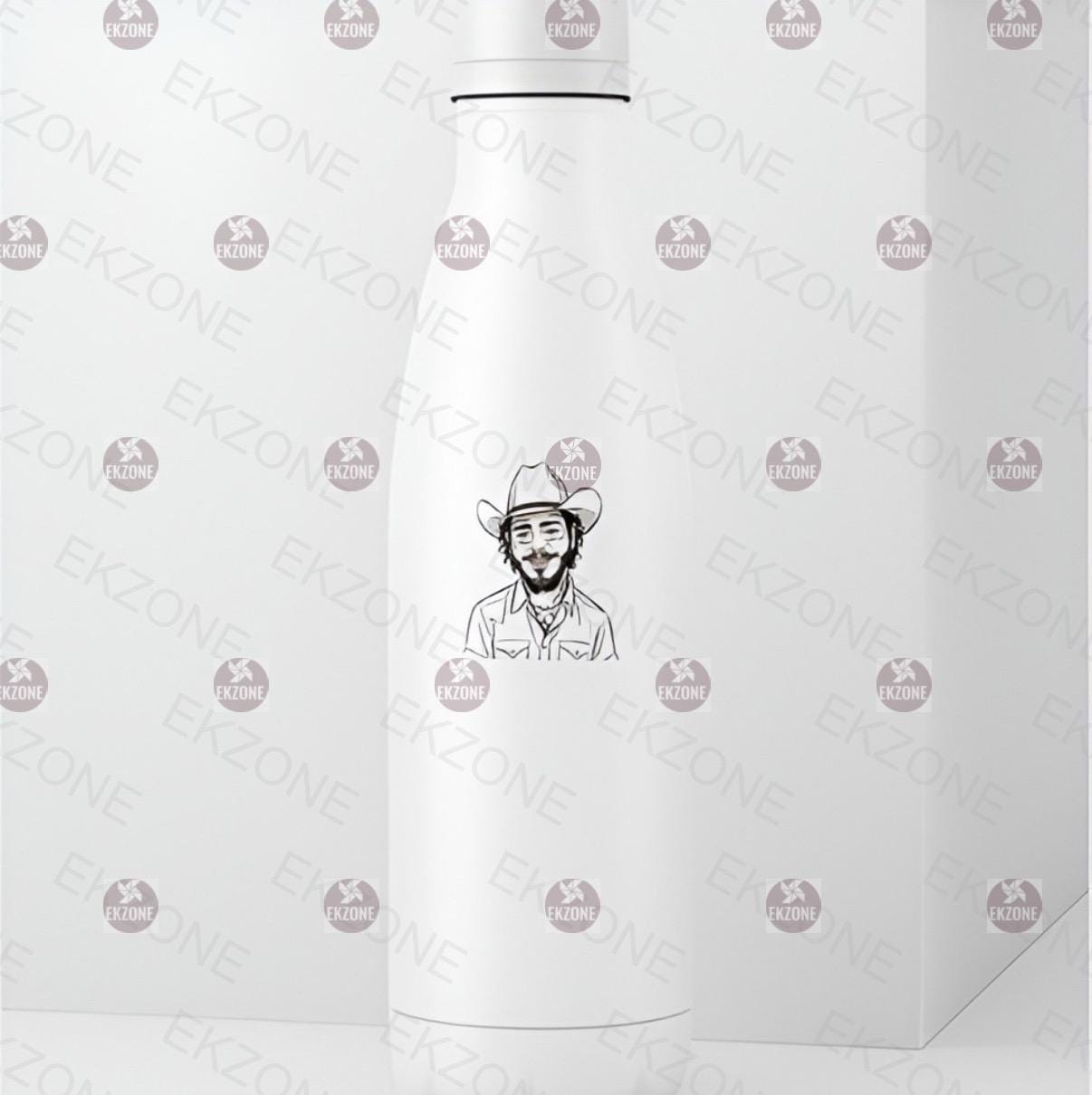 Glow in Dark Post Malone Sticker | UV Reactive Cowboy Hat Decal | Luminous Posty Fan Art | Modern Western Vinyl | Music Lover Gift | Tattoo