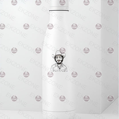 Glow in Dark Post Malone Sticker | UV Reactive Cowboy Hat Decal | Luminous Posty Fan Art | Modern Western Vinyl | Music Lover Gift | Tattoo