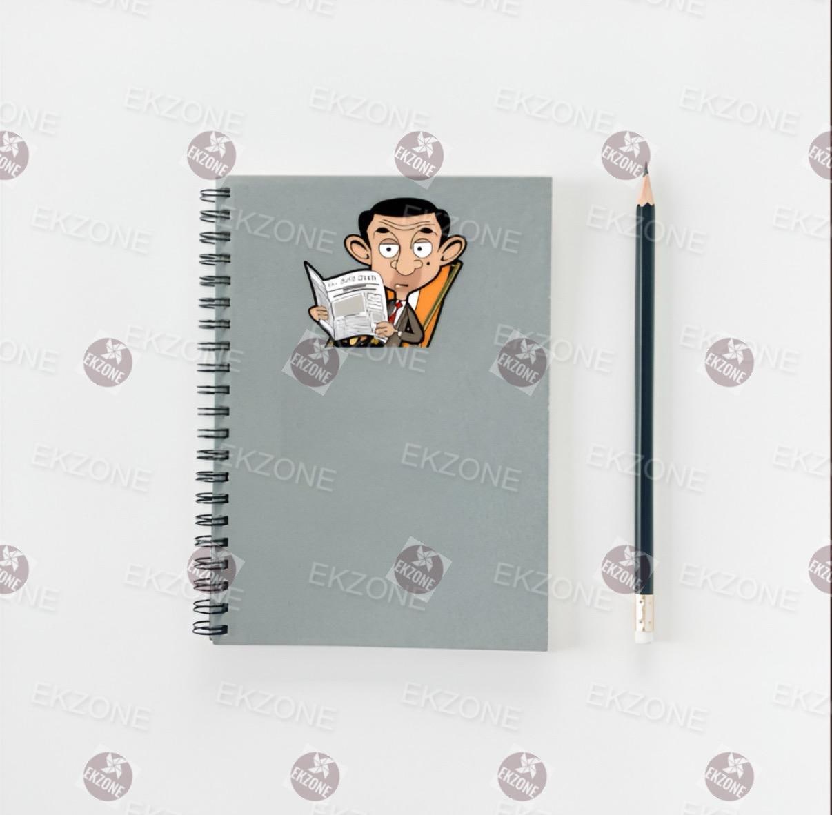Mr. Bean Reading Sticker | Funny Book Lover Decal | Classic British Humor Art | Nostalgic TV Show Gift | Library Book