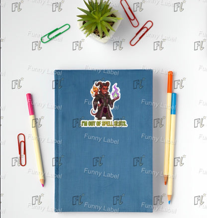 I'm Out of Spell Slots Funny Tiefling Warlock Sticker