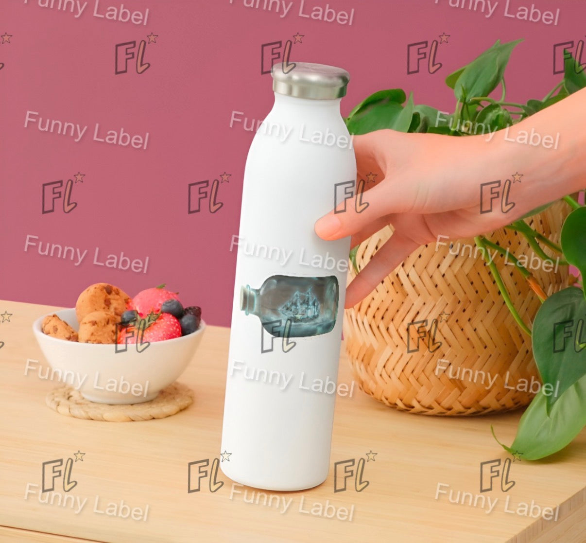 Phantom Seas Glow-in-the-Dark Ghost Ship in a Bottle Sticker