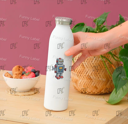 Beep Boop Retro Wind-Up Robot Sticker