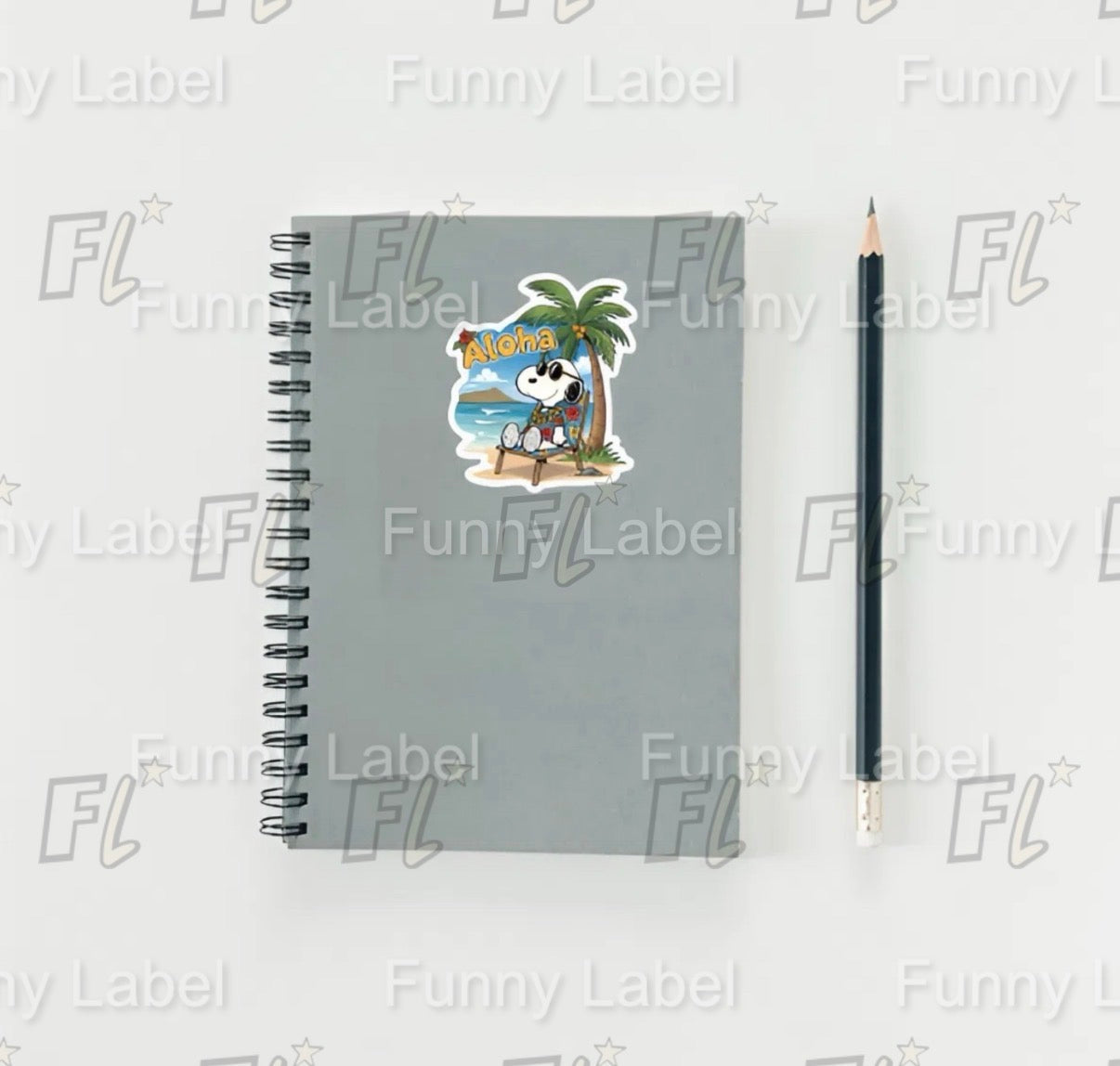 Snoopy Aloha Sticker - Hawaiian Vacation Peanuts Decal