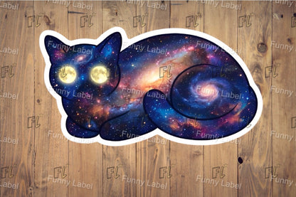 Cosmic Kitty Glow-in-the-Dark Galaxy Sticker