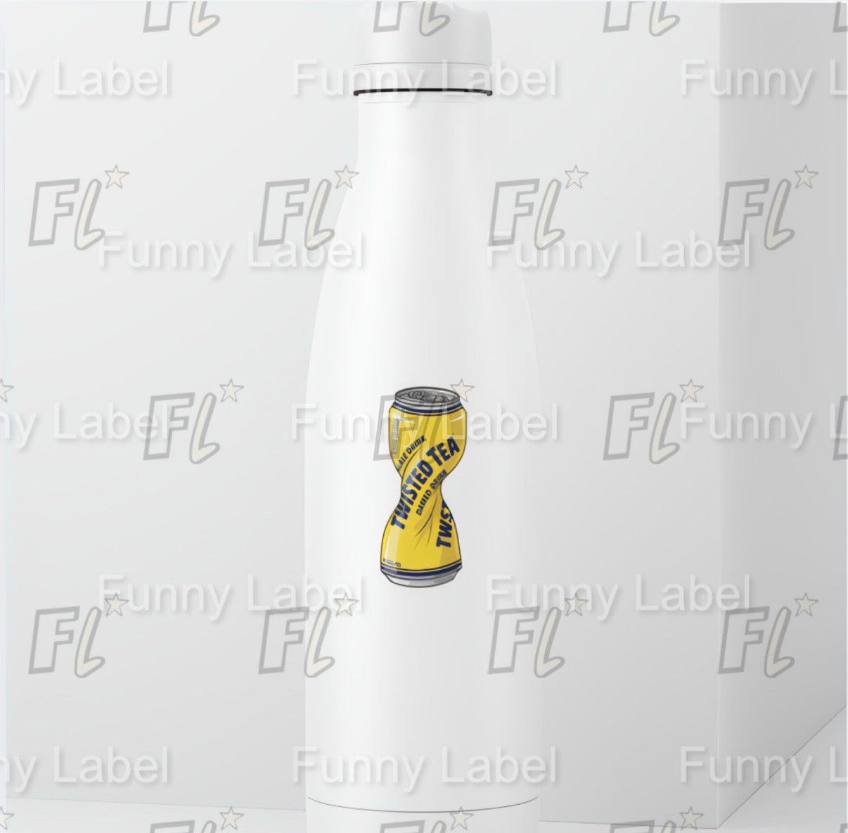Twisted Tea Can Sticker | Funny Smashed Drink Decal | Twisted Tea Meme Art | Alcohol Pun Vinyl | Hard Iced Tea Fan Gift | Viral Drinkware