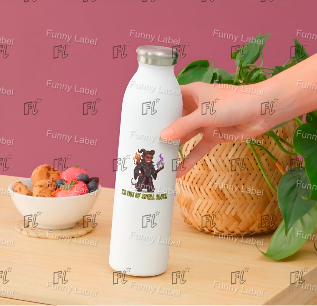 I'm Out of Spell Slots Funny Tiefling Warlock Sticker