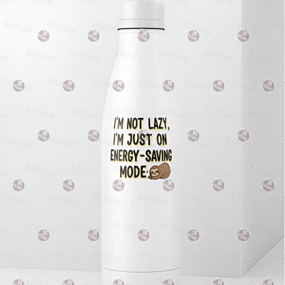 I'm Not Lazy Sloth Sticker | Funny Energy Saving Mode Decal | Relatable Sloth Humor Art | Cute Animal Vinyl | Office Co-Worker Gag Gift