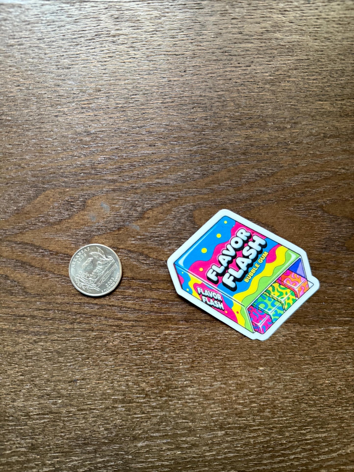 Flavor Flash Bubble Gum Sticker | Retro 90s Candy Decal | Psychedelic Pop Art | Groovy Nostalgia Vinyl | Candy Lover Gift | Fun Aesthetic