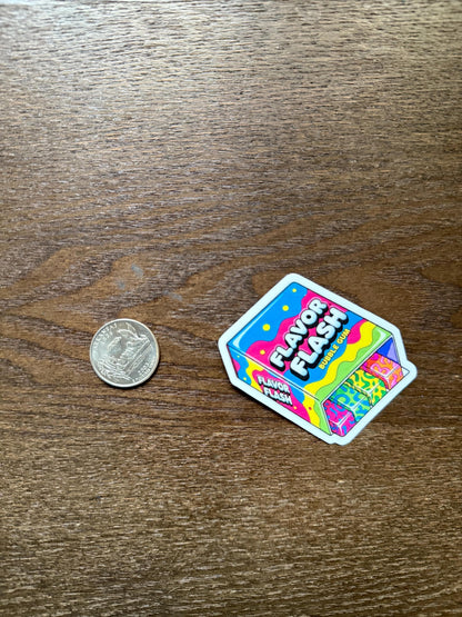Flavor Flash Bubble Gum Sticker | Retro 90s Candy Decal | Psychedelic Pop Art | Groovy Nostalgia Vinyl | Candy Lover Gift | Fun Aesthetic