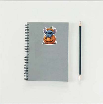 Stitch in Pumpkin Halloween Sticker | Lilo & Stitch Jack O Lantern Decal | Cute Spooky Alien Art | Disney Fan Vinyl | Fall Decor Gift |Ohana