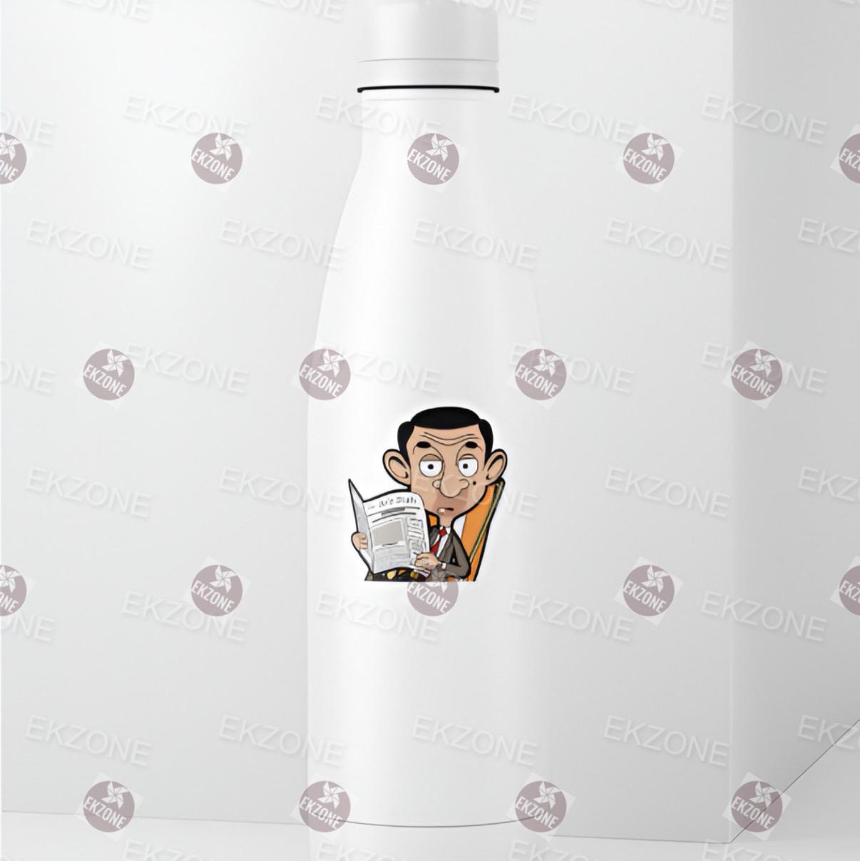 Mr. Bean Reading Sticker | Funny Book Lover Decal | Classic British Humor Art | Nostalgic TV Show Gift | Library Book