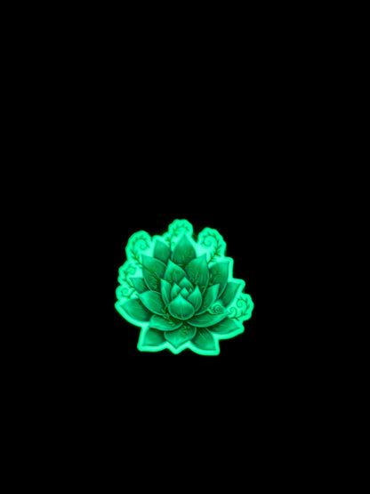 Glow in Dark Magical Lily Sticker | Enchanted Flower Decal | Mystical Lotus Art | Luminous Botanical Vinyl | UV Reactive Plant Gift